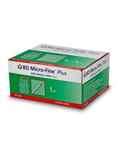 Інсуліновий шприц BD Micro-Fine U-40 1мл 29G (100 од.)