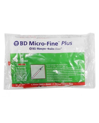 Інсуліновий шприц BD Micro-Fine U-40 1мл 30G (10 од.)