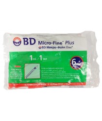 Інсуліновий шприц BD Micro-Fine U-100 1мл 31G (10 од.) Інсуліновий шприц BD Micro-Fine U-100 1мл 31G (10 од.)