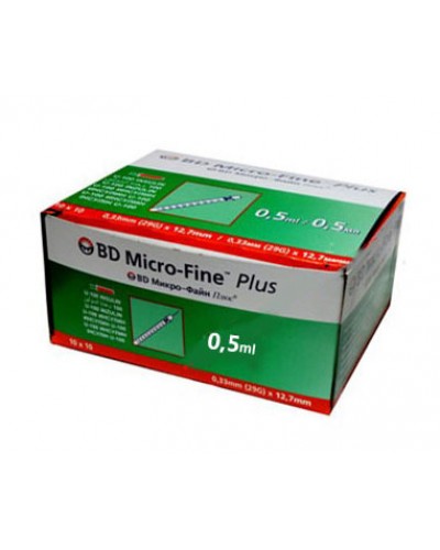 Інсуліновий шприц BD Micro-Fine U-100 0,5мл 29G (100 од.) Інсуліновий шприц BD Micro-Fine U-100 0,5мл 29G (100 од.)