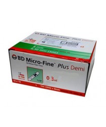 Інсуліновий шприц BD Micro-Fine Demi U-100 0,3мл 30G (100 од.) Інсуліновий шприц BD Micro-Fine Demi U-100 0,3мл 30G (100 од.)