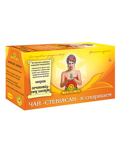 Фіточай Стевіясан зі споришем пакетований Фіточай Стевіясан зі споришем пакетований